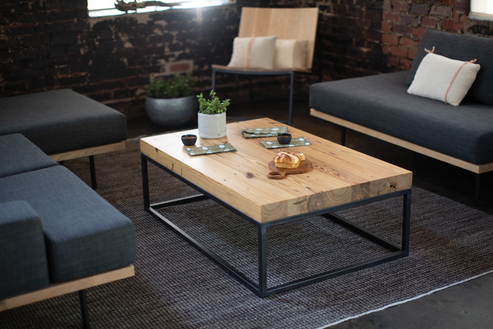 Coffee table in living room